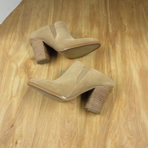 MICHAEL KORS Braden Closed Toe Mule Clog Shoes Womens Size 8.5 Cashew Suede NEW - Picture 9 of 12
